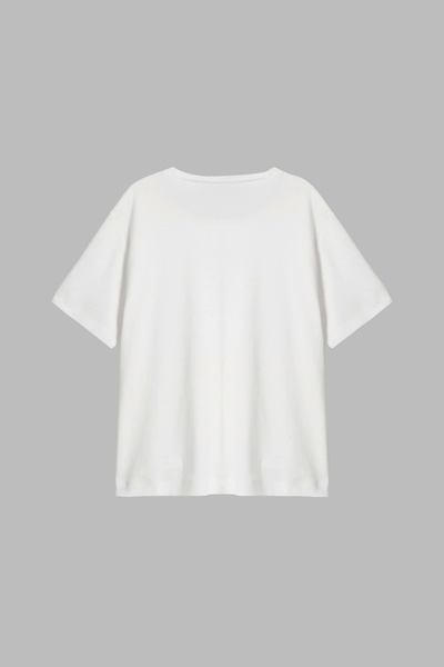 CİNEMA MODA Boys Ugh! Baskılı Relaxed Fit Beyaz Kadın Tshirt