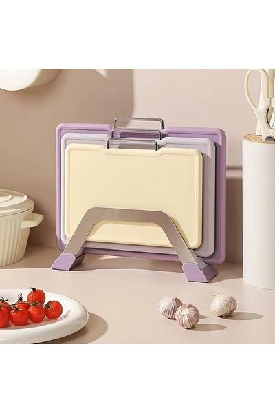 COOYA لوح تقطيع بلاستيكي مع مساحة طحن وقياس لوح تقطيع بتصميم غير قابل للانزلاق