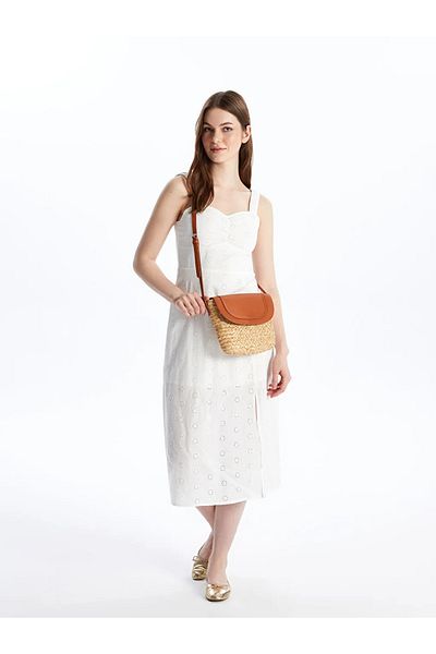 LC Waikiki Lcw Accessories Beige Women's Straw Shoulder Bag