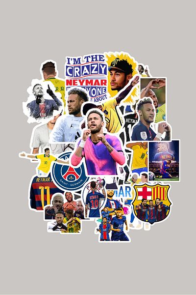 dadi ramba Neymar Sticker Pack - Bullet Journal - Agenda - Planner - Notebook - Laptop Sticker Decal