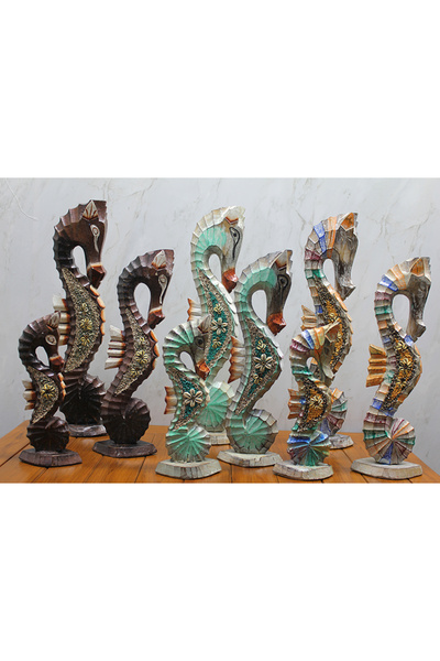 BulutRetail 3 قطع خشبية من فرس البحر الرملي