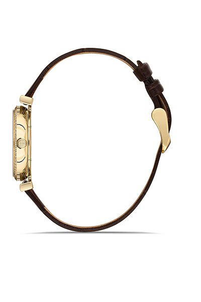 Hislon Ql119G-08Kg Brown Women's Wristwatch