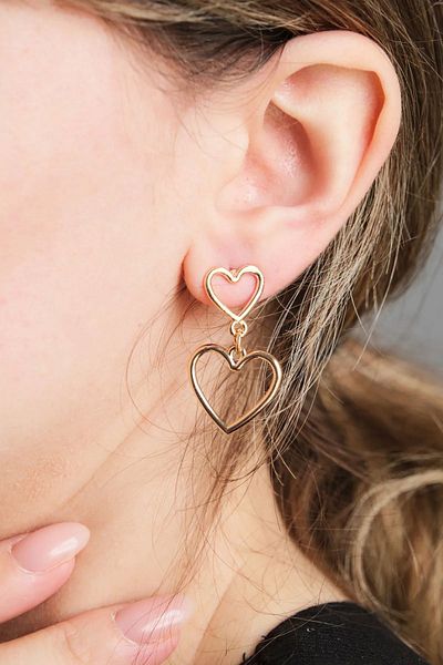 Ervalina Dangle Heart Trend Design Earrings