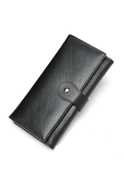 delis Portofel Dama , Belphoebe Pt1215, Piele Naturala, Negru