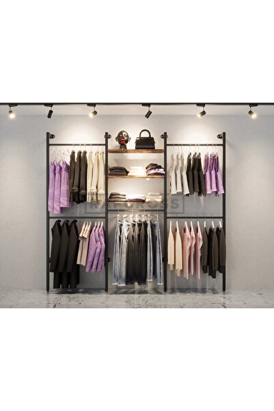 RAFAX MAĞAZA RAF SİSTEMİ, ASKILIK SİSTEMİ, BUTİK RAFI, MAĞAZA STAND, GİYİNME ODASI-195X250