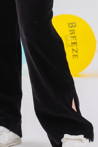 Breeze Φούτερ για κορίτσια με σκισίματα στα πόδια, 8-14 ετών, μαύρο