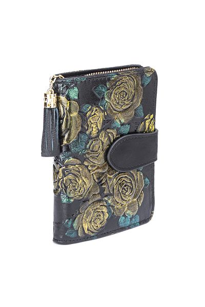 delis Women's Wallet, Anselma Pt1263, Black/gold