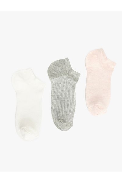 Koton Set de 3 șosete de bază multicolore