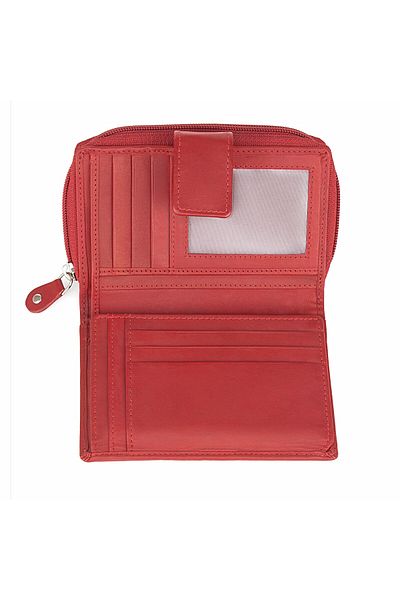 delis Women's Wallet, Annelisse Pt1183, Genuine Leather, Red