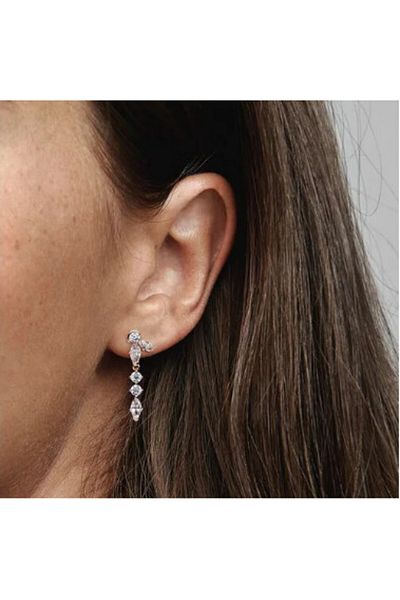delis Cercei Argint 925, Jw914, Model Elegant, Placati Cu Aur Roz