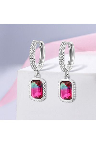delis Cercei Argint 925, Jw577, Model Elegant, Placati Cu Rodiu
