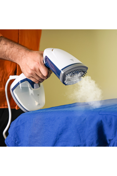 KRYPTON Handheld Garment Steamer – 350ml Tank, Ss Panel, Vertical Steam For All Fabric Types