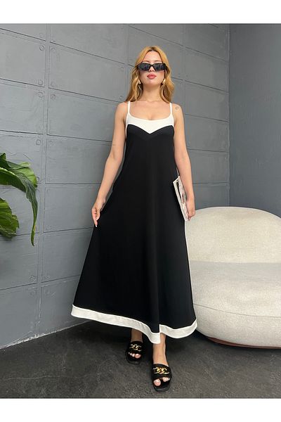 badibadii Contrast Strap Midi Dress