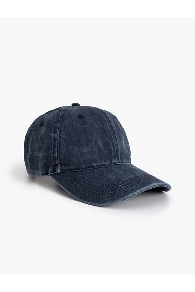 Koton Cotton Blended Washed Cap Hat