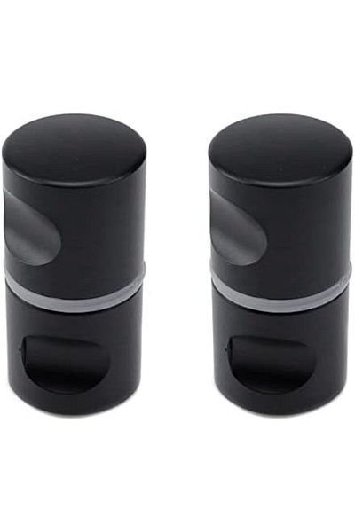 Generic Wealrit 2 pcs Black Bathroom Pull Knob, Diameter 1.1 Inch Shower Glass Door Knob, Back to Back Showe