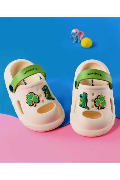 Cute Walk by Babyhug حذاء مشي لطيف من Babyhug Clogs مع زينة على شكل ديناصور و...