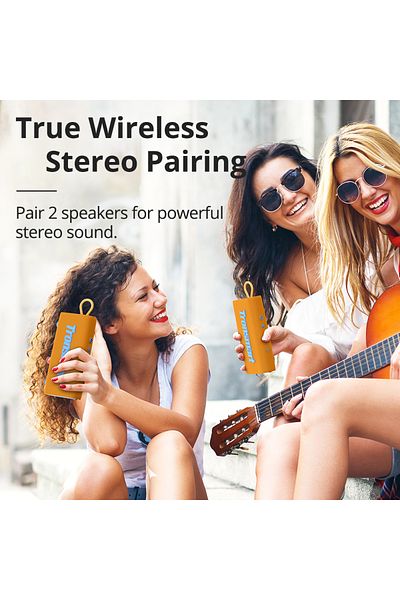Tronsmart Trip 10w Portable Bluetooth Speaker, Bluetooth 5.3, 20h Playtime, Mic- Orange