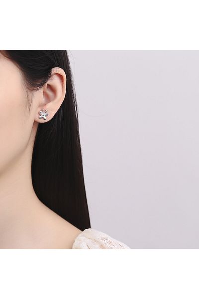 delis Cercei Argint 925, Jw762, Model Fluture, Placati Cu Rodiu