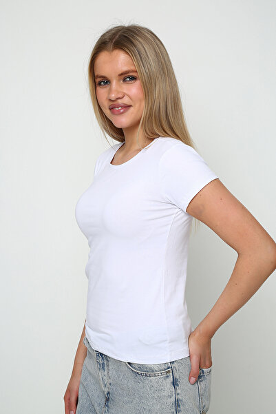 Oasis Crew Neck Slim Fit Short Sleeve Lycra Cotton Women's Body T-Shirt