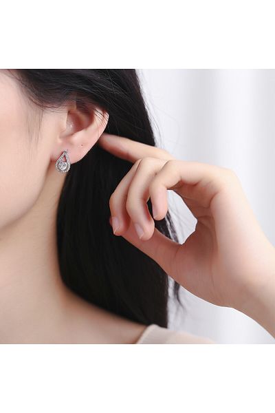 delis Cercei Argint 925, Jw773, Model Picatura, Placati Cu Rodiu
