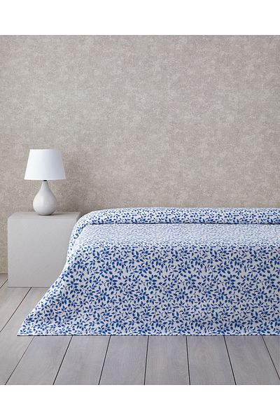 English Home بيكيه قطن مزدوج مطبوع من ليف هارموني مقاس 200x220 سم أزرق داكن