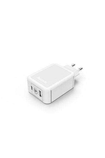Hama Hama USB Charger USB-C, PD/Qualcomm + USB-A, White