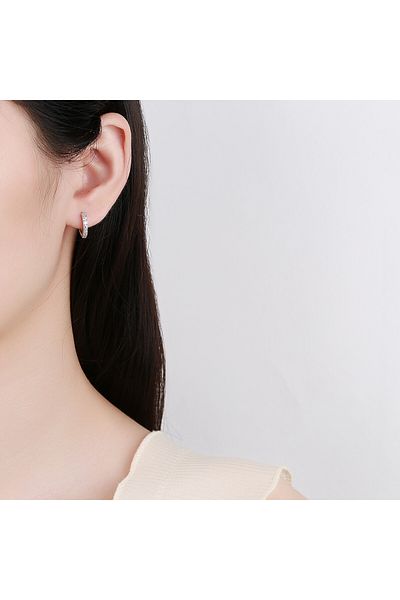 delis Cercei Argint 925, Jw685, Model Clasic, Placati Cu Rodiu