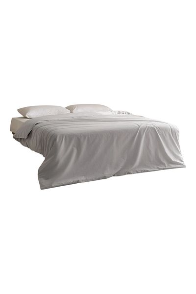 Madame Coco Manon Double 100% Cotton Ranforce Plain Duvet Cover - Gray