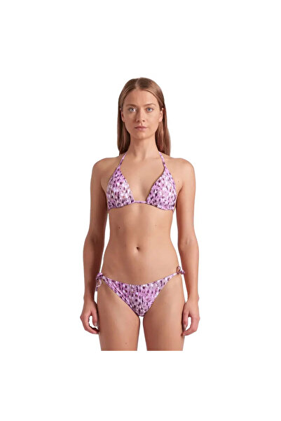 ARENA Water Print Kadın Pembe Yüzücü Bikini 007085601