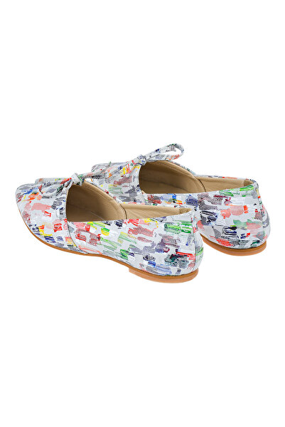 NOOSY Genuine Leather Multicolored Women's Ballerinas