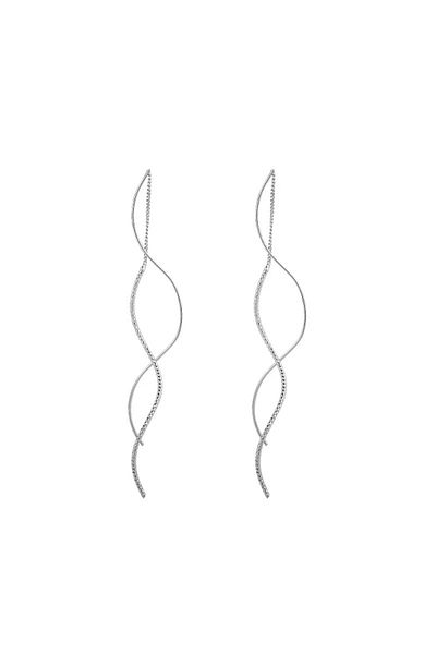 delis Cercei Lungi Argint 925, Jw1074, Model Elegant, Placati Cu Rodiu
