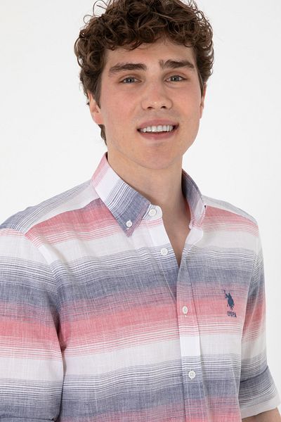 U.S. Polo Assn. Men's Red Long Sleeve Shirt 50300006 -Vr030