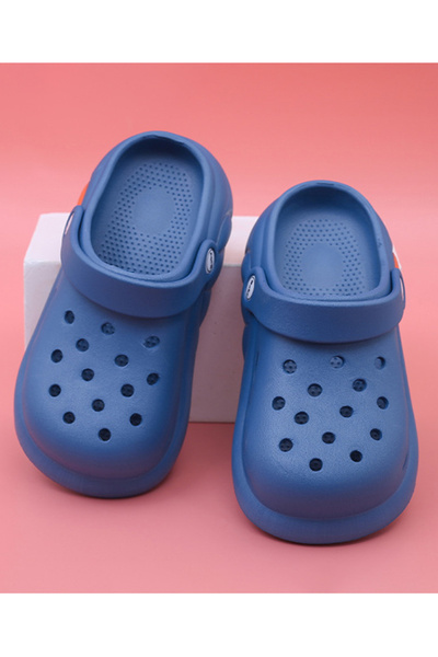 SAPS SAPS Unicorn Applique Back Strap Closure Clogs - Dark Blue