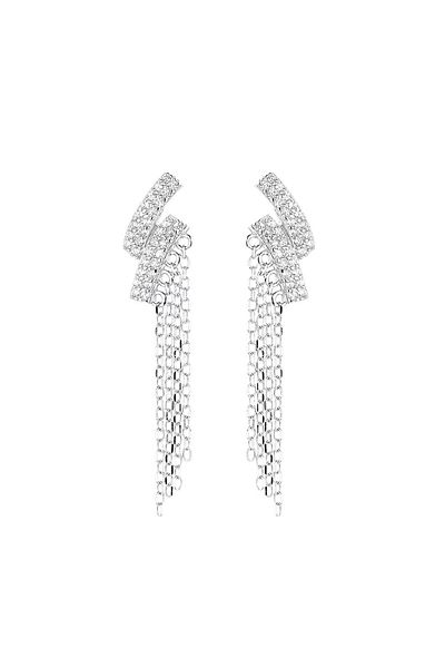 delis Cercei Lungi Argint 925, Jw856, Model Elegant, Placati Cu Rodiu