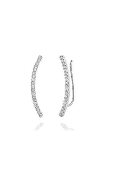 delis Manșete Cercei Argint 925, Jw676, Model Elegant, Placat Cu Rodiu