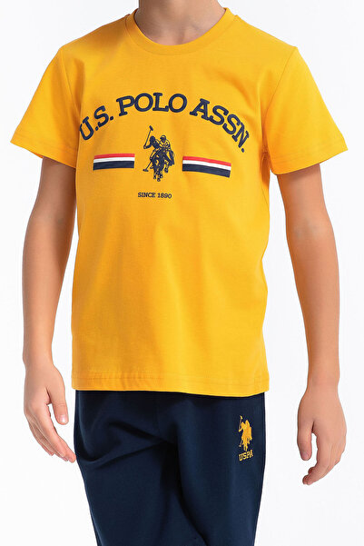 U.S. Polo Assn. U.S. Polo Assn Erkek Çocuk Sarı Bermuda Takım