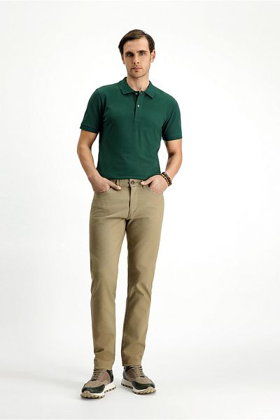 Kiğılı Regular Fit Lycra Patterned Canvas / Chino Trousers
