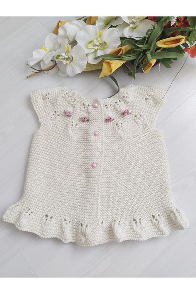8 Ekim Tasarım Atölyesi 1_2 Years Ecru Strawberry Baby Vest