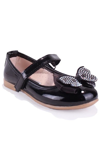DAGOSTER Dja76-Hy10002 Black Patent Leather Orthopedic Girl's Ballerina Shoes
