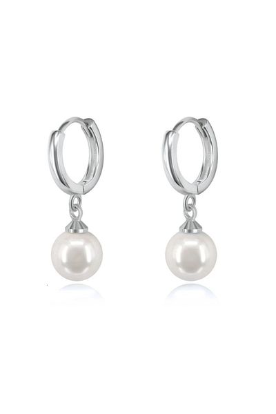 delis Cercei Argint 925, Jw1103, Model Perla, Placati Cu Rodiu