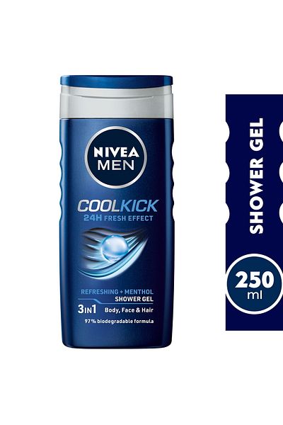 NIVEA Men 3in1 Cool Kick Shower Gel 250 ml
