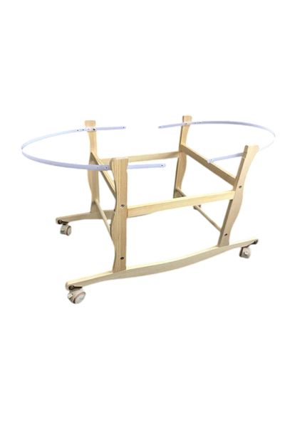 Mini Baby Wooden baby bed base with wheels