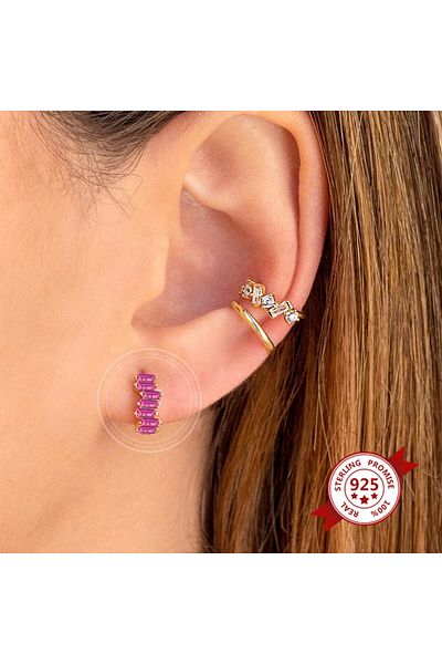 delis 925 Silver Earrings, Jw1052, Elegant Round Model, Gold Plated