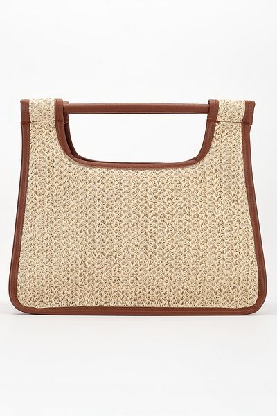 gio&mi Nomi Raffia Paper Rope Straw Knitted Women's Handbag