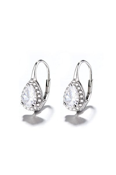 delis Cercei Argint 925, Jw716, Model Picatura, Placati Cu Rodiu