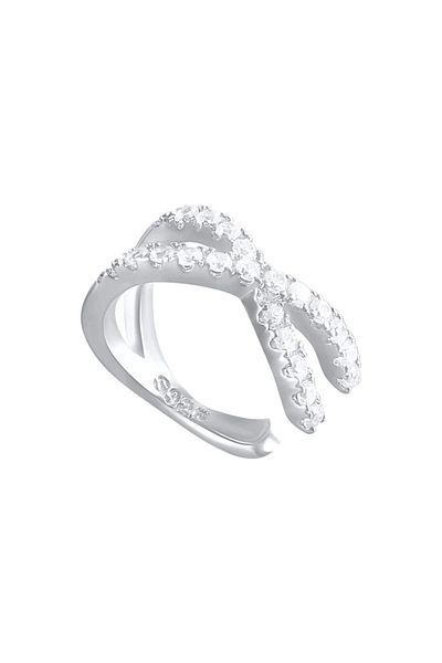 delis Cercel Ear Cuff Argint 925, Jw980, Model X, Placat Cu Rodiu
