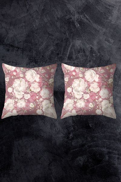 EMORES Double Sided Printed 43x43 Throw Pillow Cover Set of 2