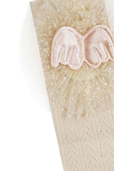 Bross Tulle Bow Accessory Knee-Length Children's Socks