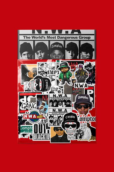 dadi ramba N.W.A Sticker Pack - Bullet Journal - Agenda - Planner - Notebook - Laptop Sticker Decal