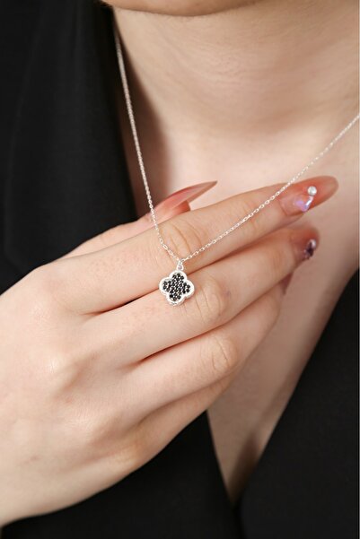 Sanem silver 925 Ayar Gümüş Üzeri 14 Ayar Altın Kaplama, Gümüş Kolye, Yonca K...